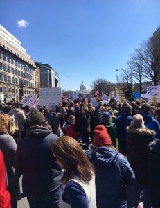 Thousands of demonstrators participate in the “March for Our Lives” rally in D.C. on March 24 to demand stricter gun control. (Roy Lewis/The Washington Informer)