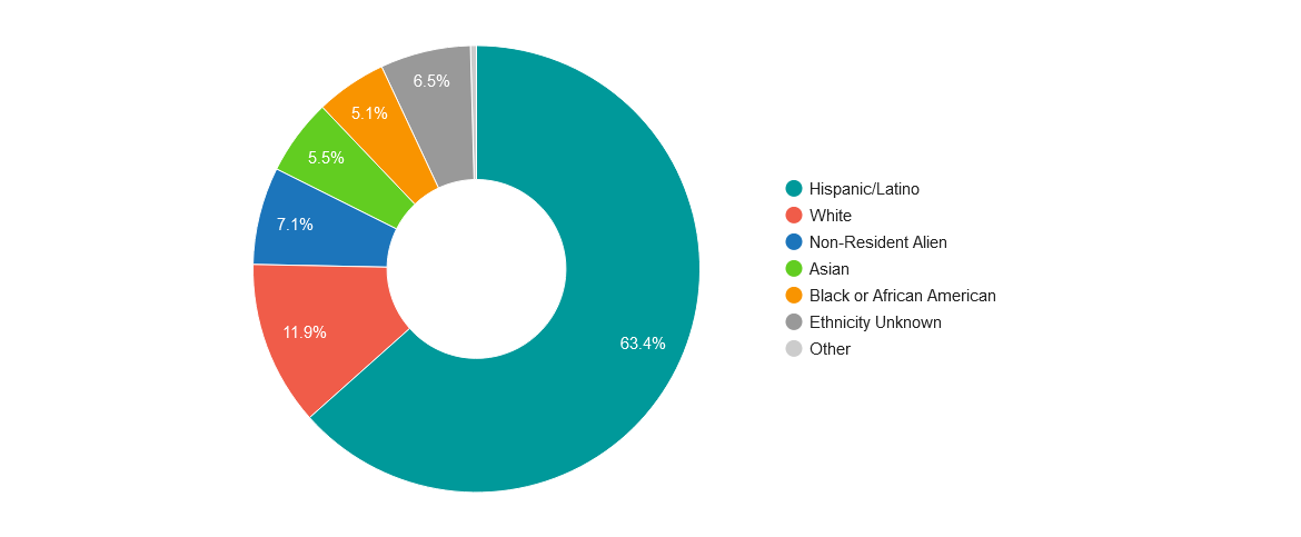 California State University – San Bernardino Undergraduate Ethnic Diversity Breakdown  (Courtesy collegefactual.com)