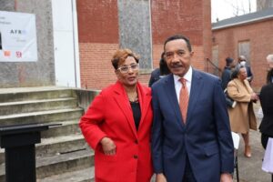 Frances “Toni” Draper CEO and publisher of the AFRO American Newspaper and U.S. Rep. Kweisi Mfume. (Photos by James Fields)