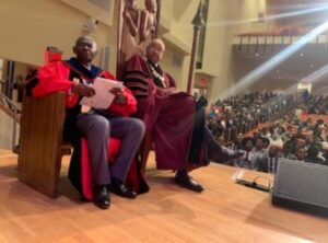 Morehouse Dean, Dr. Lawrence Edward Carter and Morehouse President MLK. (Photo by Dr. Suzan Johnson Cook)