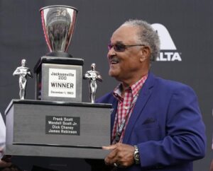 Wendell Scott was a racing legend who passed away on Dec. 23, 1990. He was the first Black driver to win a major NASCAR race, which he accomplished on Dec. 1, 1963. Scott was also the first African-American team owner in NASCAR to compete at the sport’s highest level. He paved the way for Bubba Wallace who, according to information released by NASCAR, became only the second African-American driver to win a race in 2013. (AP Photo)