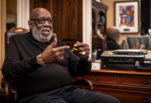 Dr. Shelley Stewart, radio voice for the Birmingham Civil Rights Movement of the 1960s and successful businessowner, inside his Shelby County home office. (Amarr Croskey, For The Birmingham Times)