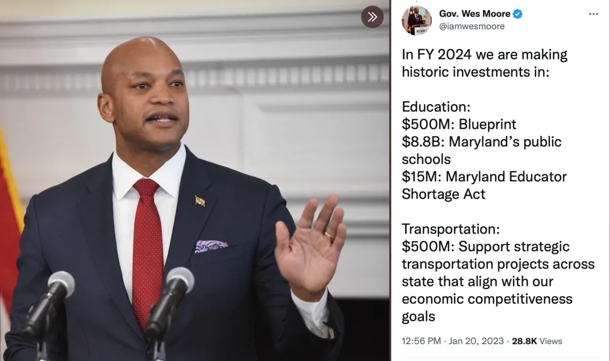 On his first full day in office, Gov. Wes Moore signed an executive order to outline the Standards of Conduct and Ethics guidelines, an executive order detailing expected behavior for state officials. (Photo Courtesy of Twitter/Wes Moore)