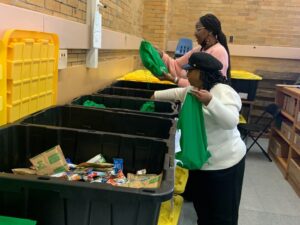 Volunteers from the Epsilon Omega Chapter of Alpha Kappa Alpha Sorority, and New Psalmist Baptist Church have distributed over 200 Power Packs to students. (Courtesy Photo)