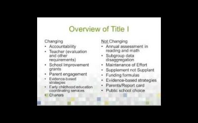 Transitioning to the New Title I “Every Student Succeeds Act” (ESSA)
