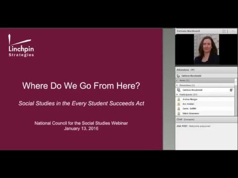 01-13-2016 – Social Studies in the Every Student Succeeds Act: Where do we go from here?