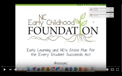 Early Learning and NC’s State Plan for the Every Student Succeeds Act ESSA