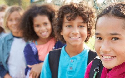 Elementary school students learn fitness from Olympians