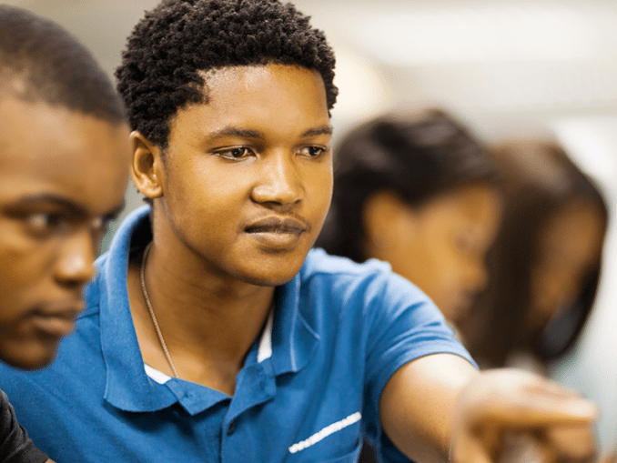 Black students Senegal.