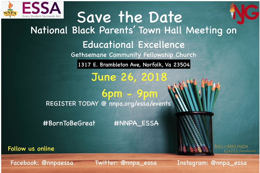 SAVE THE DATE: National Black Parents Town Hall Meeting on Educational Excellence