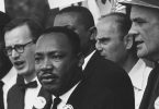 Dr. Martin Luther King, Jr. and Mathew Ahmann at the Civil Rights March on Washington, D.C. (National Archives)