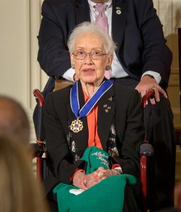 Former NASA mathematician Katherine Johnson is seen after President Barack Obama presented her with the Presidential Medal of Freedom, Tuesday, Nov. 24, 2015, during a ceremony in the East Room of the White House in Washington. (Photo: NASA/Bill Ingalls, Wikimedia Commons)