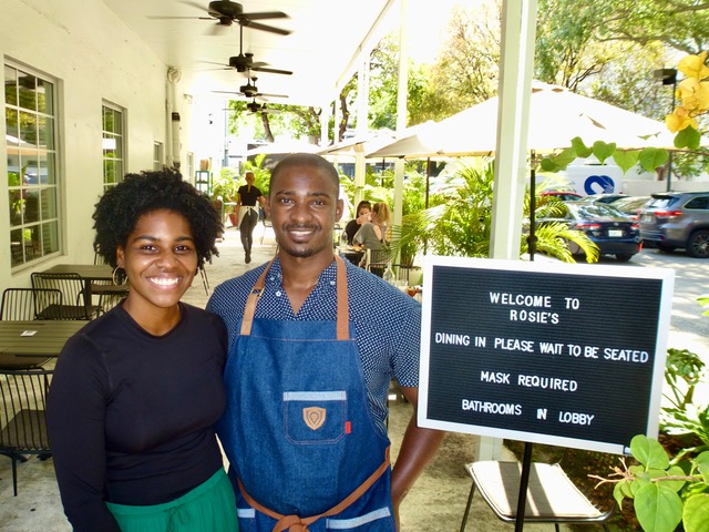 Jamila Ross and Akino West owners of The Copper Door B&B and Rosie's in historic Overtown