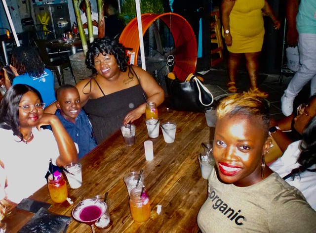 Happy Patrons at the Dukunoo Jamaican Kitchen in the trendy Wynwood artist district