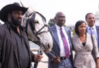 Ben Crump (second from left) on Wednesday, October 12, announced a class action suit against the United States government on behalf of the National Black Farmers Association.