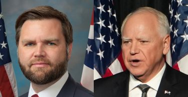 Senator JD Vance of Ohio (Photo: United States Congress, Public domain, via Wikimedia Commons) and Governor Tim Walz of Minnesota. (Photo: ffice of Governor Tim Walz & Lt. Governor Peggy Flanagan)