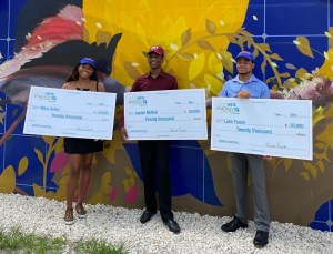 (BPRW) FPL presented surprise scholarship awards to three Black college-bound students majoring in STEM fields