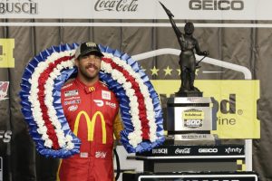 Milestone for Bubba Wallace as he earns 1st NASCAR victory