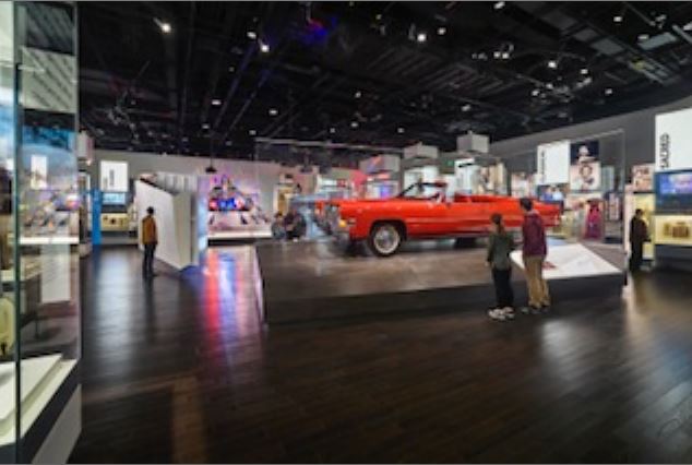 Rock and roll pioneer Chuck Berry’s ruby-red 1973 convertible Cadillac Eldorado is one of the and hundreds of music artifacts on the museum’s fourth level dedicated to arts and culture.  (Photo courtesy of National Museum of African American History and Culture)