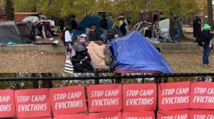 Eviction of homeless residents continues despite protest