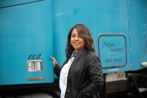 Baltimore native Ivy Wells, one of many women of color in trucking