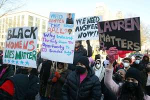 Black women hold protest in Bridgeport, demand police reform