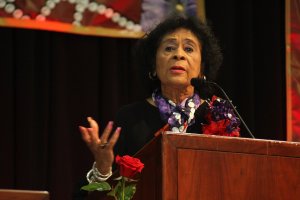 Past national president of Delta Sigma Theta Sorority, Dr.Thelma T. Daley, takes the lead of NCNW