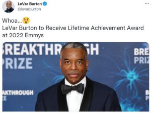 LeVar Burton to receive Lifetime Achievement Award for literacy advocacy