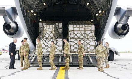 Military plane carrying 78,000 pounds of baby formula arrives in US