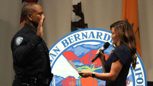 San Bernardino Swears in City’s 1st Black Police Chief, Darren Goodman