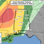 Severe Weather Threat Brings Tornado Risk Tuesday and Wednesday in Alabama