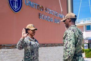 Prince George’s County native reenlists at Naval Support Activity (NSA) Souda Bay