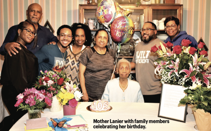 Mother Georgia Mae Lacy Lanier celebrated her 105th Birthday