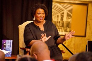 Stacey Abrams speaks on new novel ‘Rogue Justice’ at Enoch Pratt Free Library