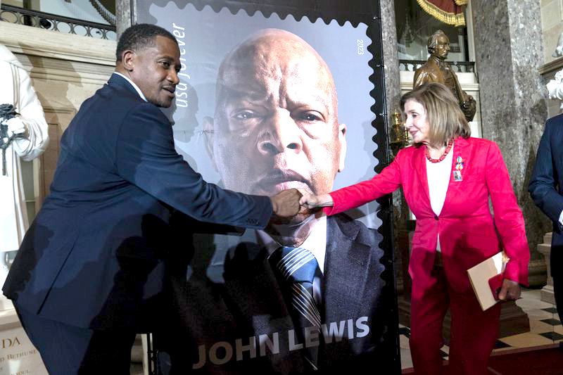 Stamp in honor of John Lewis unveiled in Capitol ceremony