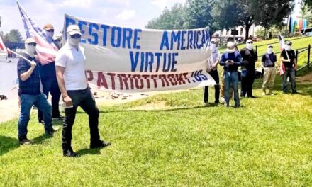 White supremacist Patriot Front blocked by counter protesters at Prattville’s first-ever Pride picnic