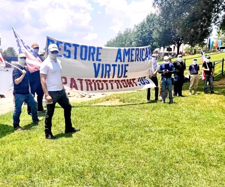 White supremacist Patriot Front blocked by counter protesters at Prattville’s first-ever Pride picnic