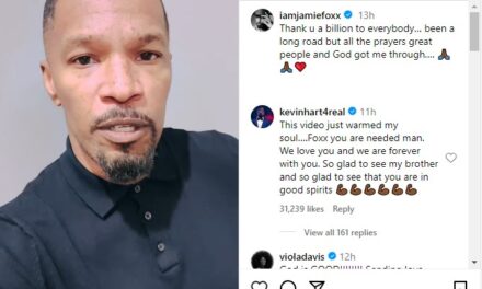 Jamie Foxx thanks fans for support in an Instagram message