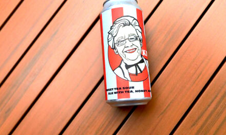 New sweet tea-inspired Alabama beer sold in cans depicting Kay Ivey as KFC’s Colonel Sanders