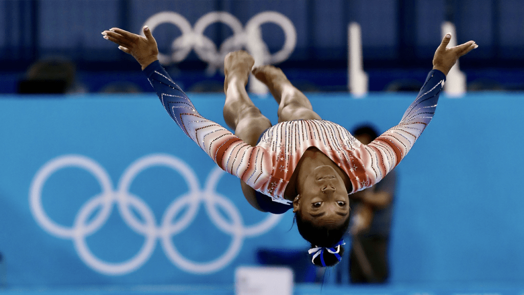 Olympian Simone Biles Returns to Compete at the US Gymnastics Championships in San Jose