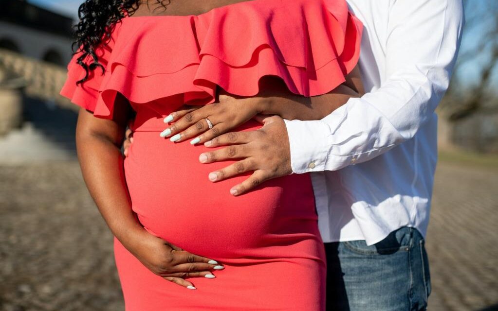 Advocates and family members speak on the Black Maternal Health Momnibus Act