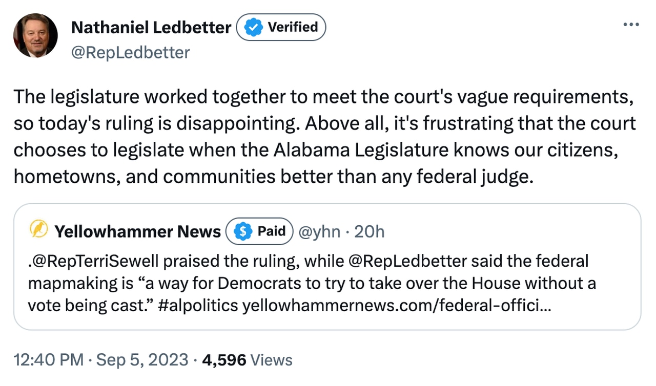 Ledbetter Tweet