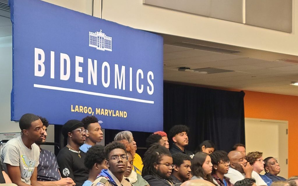 Biden speaks on economics at Prince George’s County Community College 