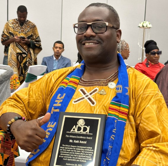 African Diaspora Development Institute honors activist Haki Ammi at Afro United Festival Awards