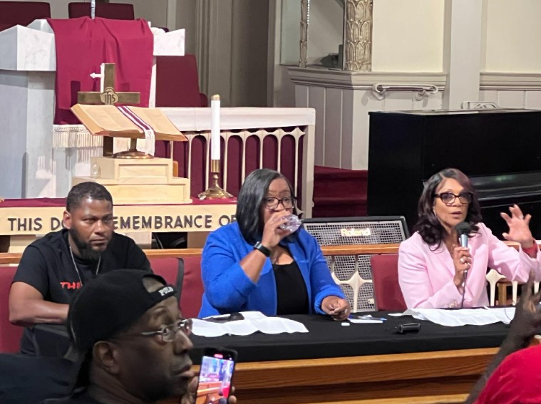 Former mayor Sheila Dixon holds town hall meeting regarding public safety in Baltimore