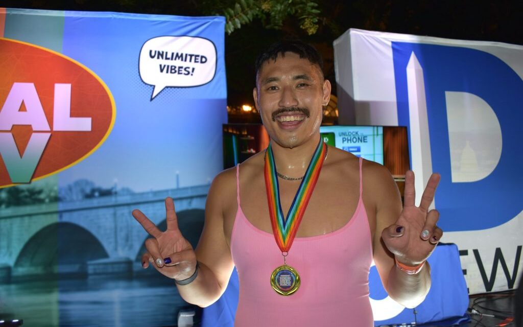 Third time’s a charm: John Kim wins 17th Street High Heel Race once again