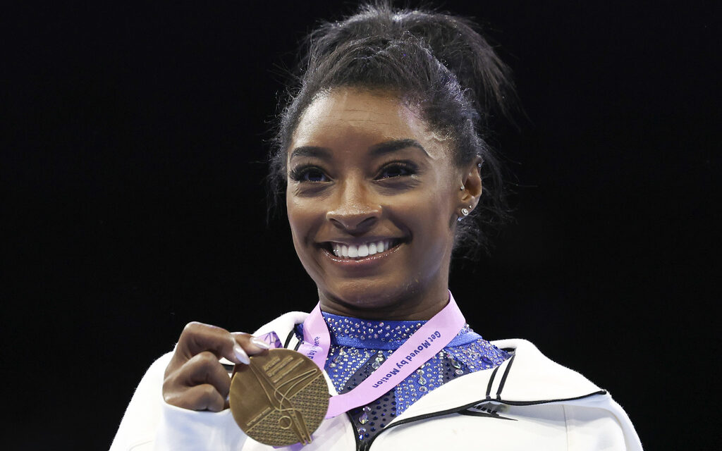  Gymnastics star Simone Biles named AP Female Athlete of the Year a third time after dazzling return