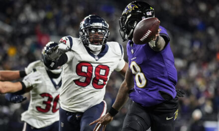 Lamar Jackson and Ravens pull away in the second half to beat Texans 34-10 and reach AFC title game