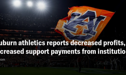 Auburn athletics reports decreased profits, increased support payments from institution