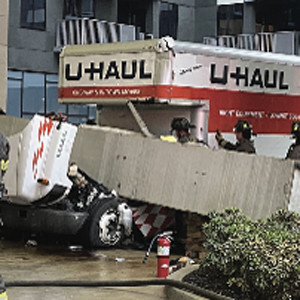 U-Haul driver rescued after being trapped in massive concrete beam collapse at Birmingham high-rise